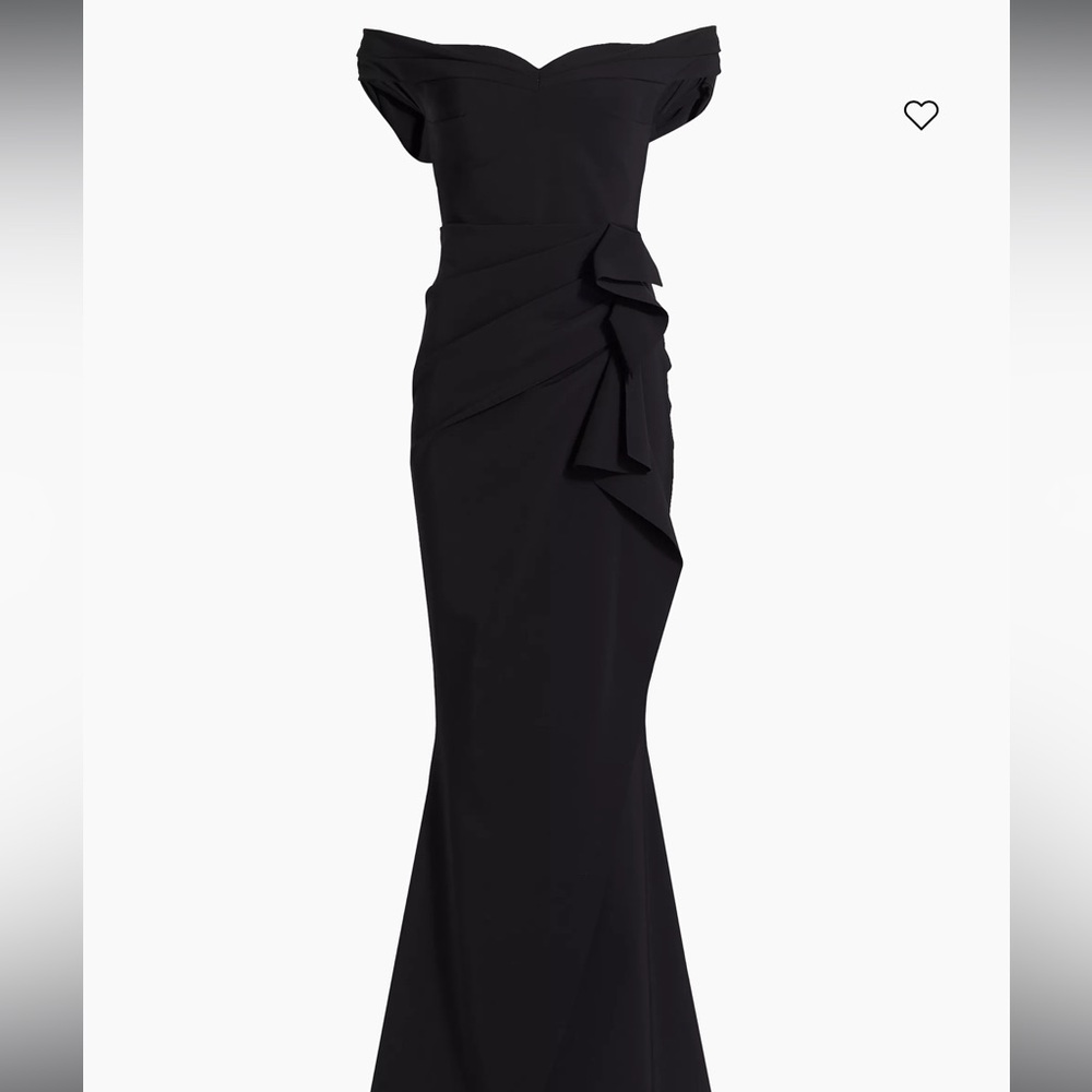 NWT Chiara Boni La Petite Robe Off-The-Shoulder Ruffled Gown size 6